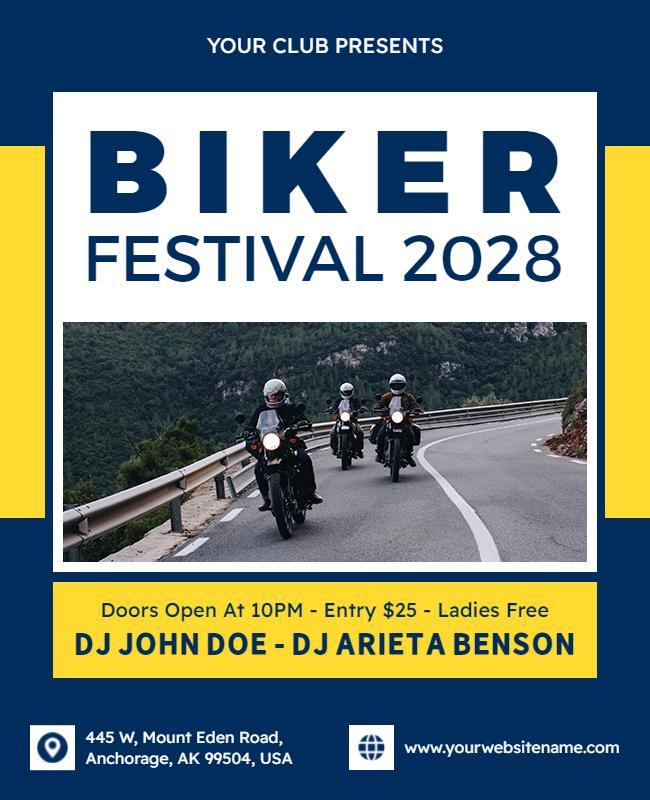 Biker Festival Event Promotion Flyer Template