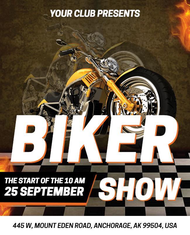 Biker Show Event Announcement Flyer Template