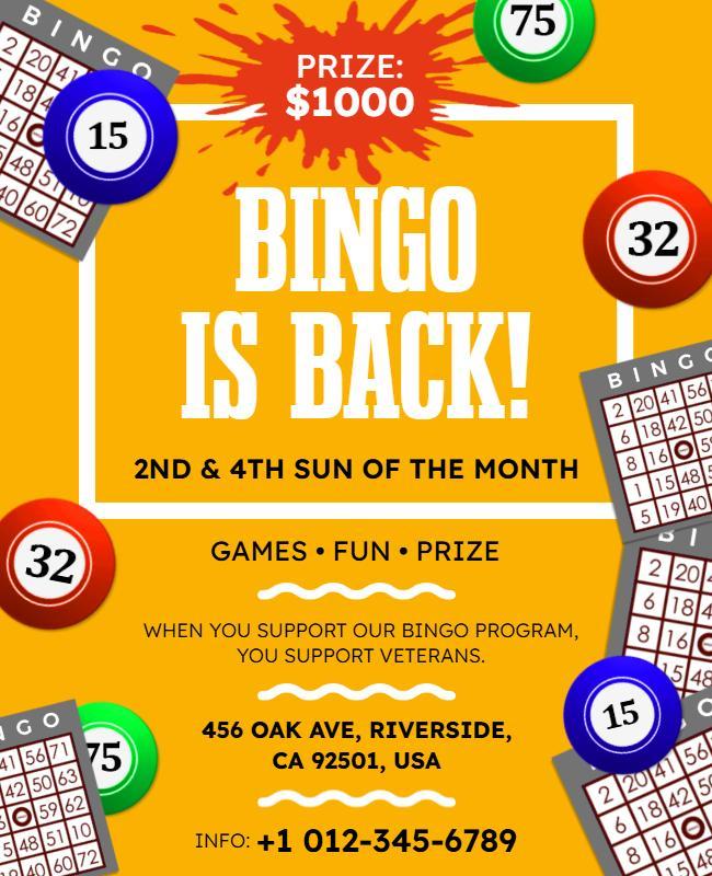 Bingo Is Back Event Flyer Template