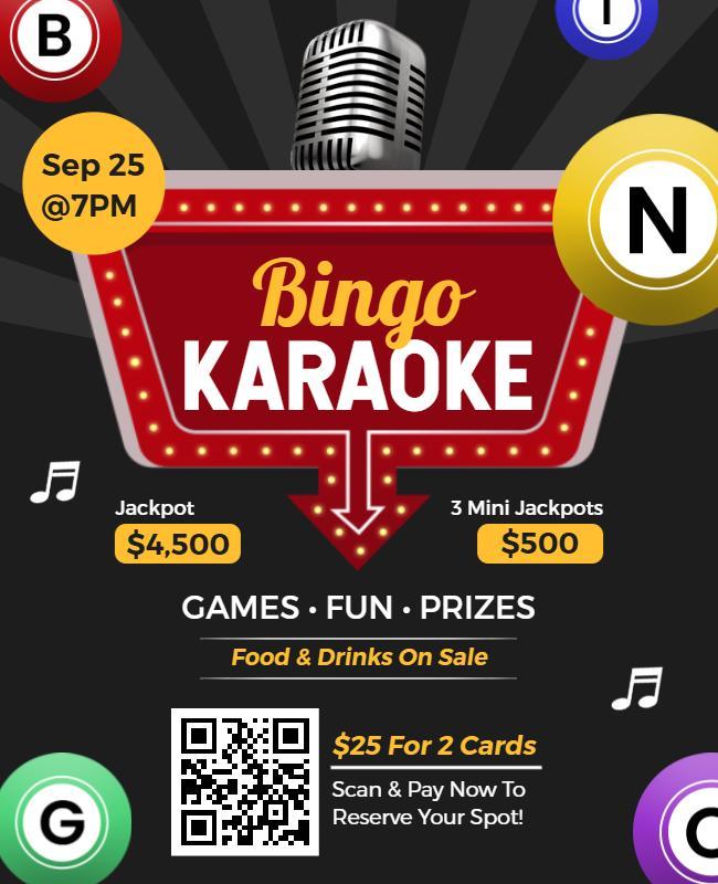 Bingo Karaoke Event Flyer Template
