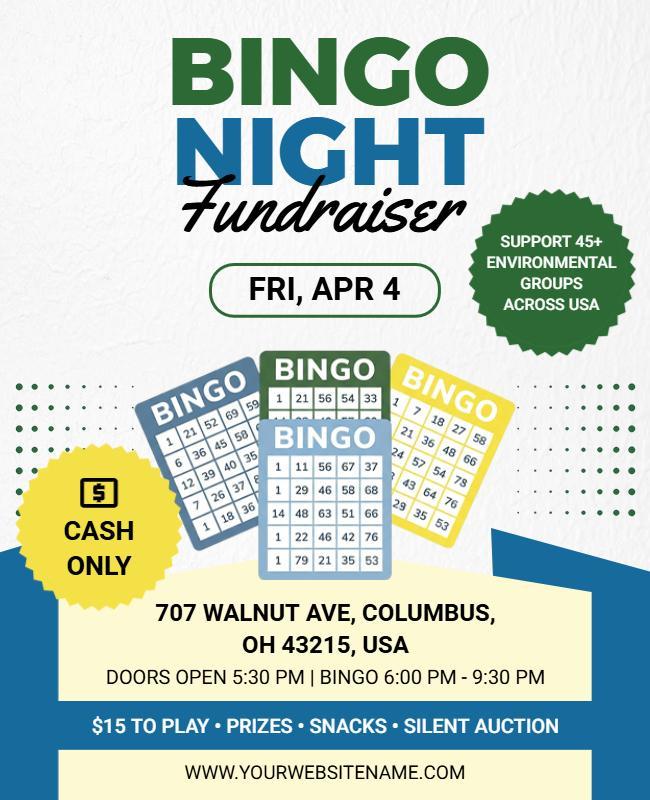 Bingo Night Fundraiser Event Flyer Template