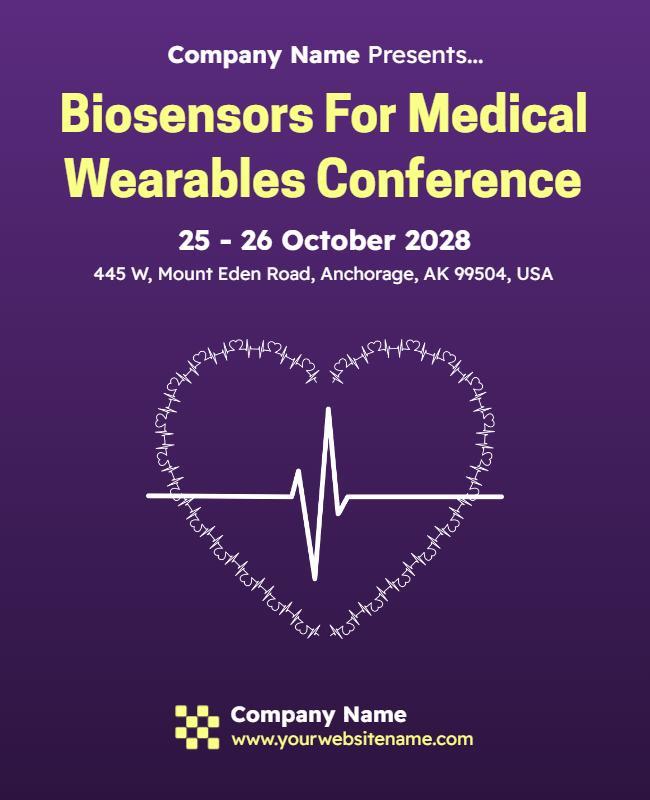 Biosensors for Medical Wearables Conference Flyer Template