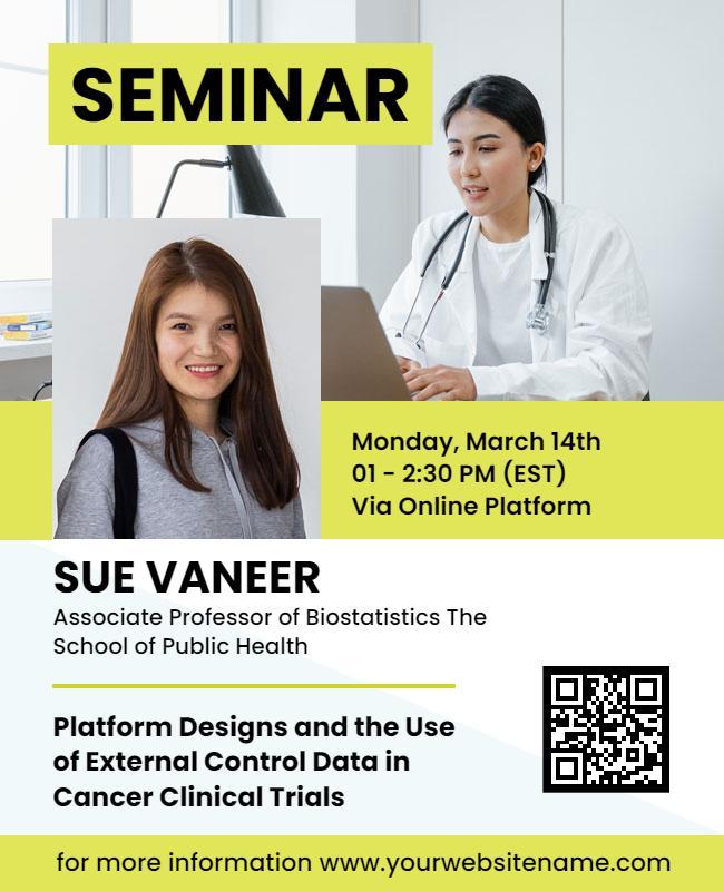 Biostatistics Seminar Online Platform Flyer Template