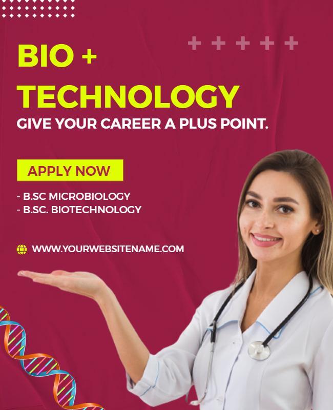 Biotechnology Education Program Promotional Flyer Template