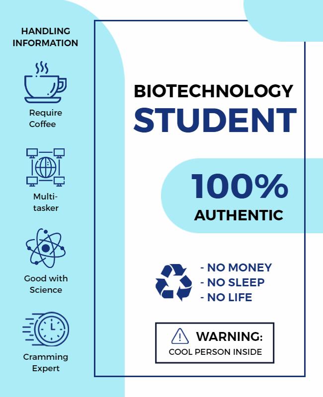 Biotechnology Student Promotional Flyer Template