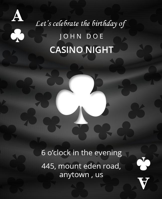 Birthday Celebration Casino Night Flyer Template