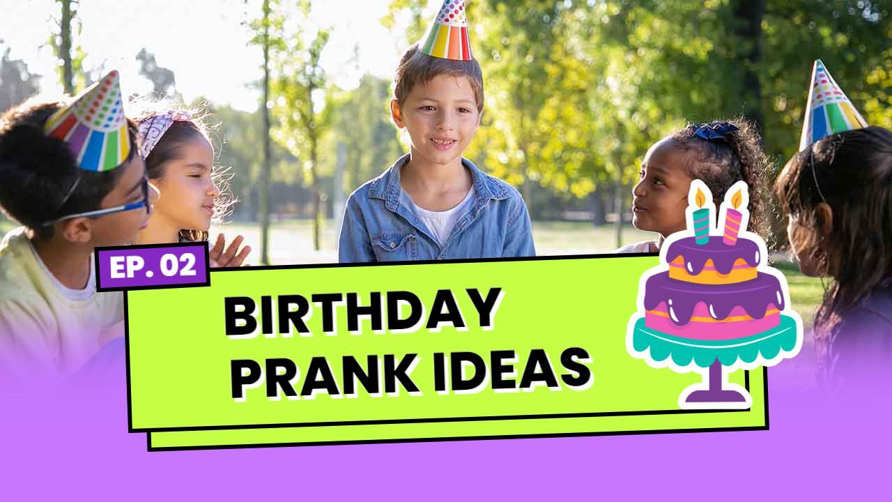 Birthday Party Fun Prank Ideas YouTube Thumbnail Template