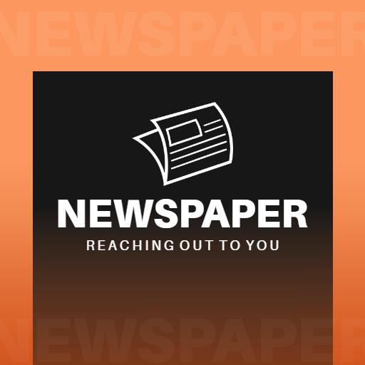 Black and Orange Newspaper Design for Engaging Readers Logo Template