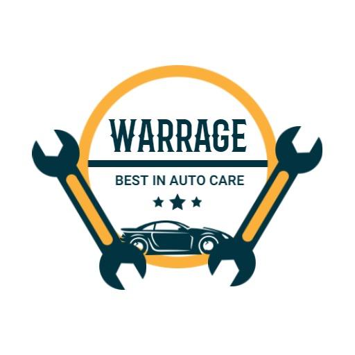Black and Yellow Auto Repair Featuring Wrench Icons Logo Template