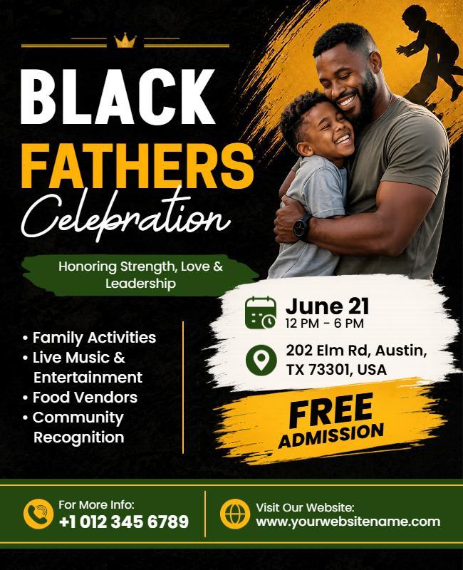 Black Fathers Celebration Event Flyer Template