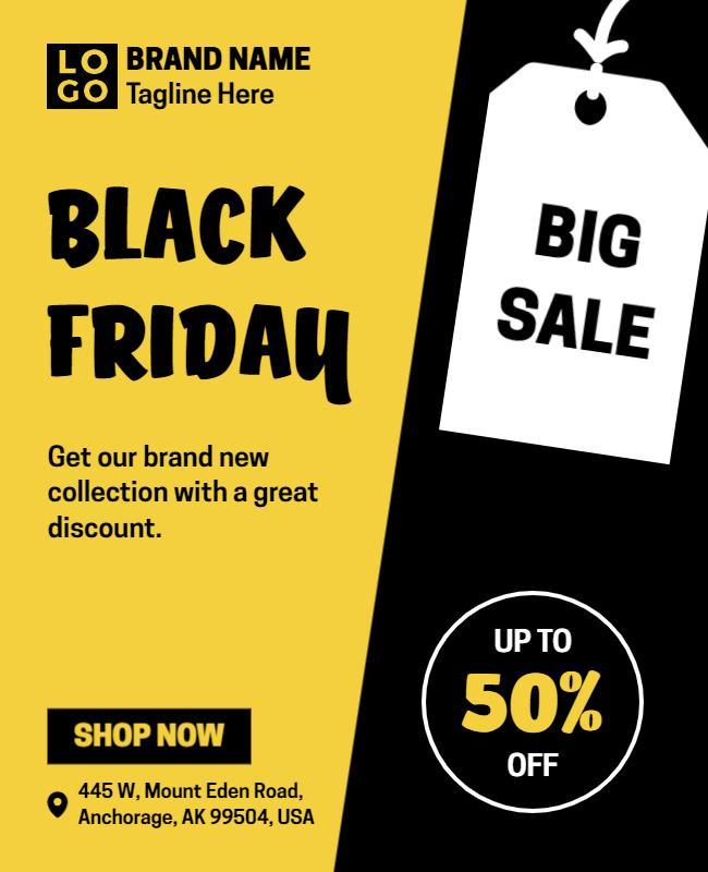 Black Friday Big Sale Discount Flyer Template