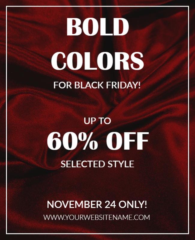 Black Friday Bold Colors Sale Flyer Template