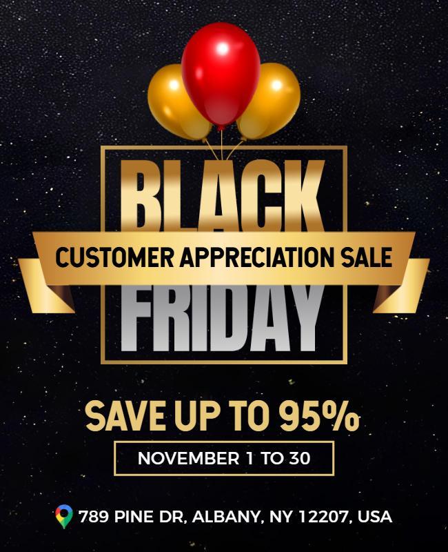 Black Friday Customer Appreciation Sale Flyer Template