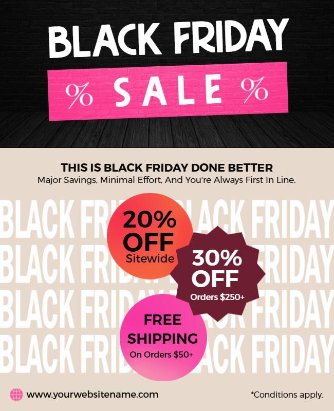 Black Friday Discount Event Flyer Template