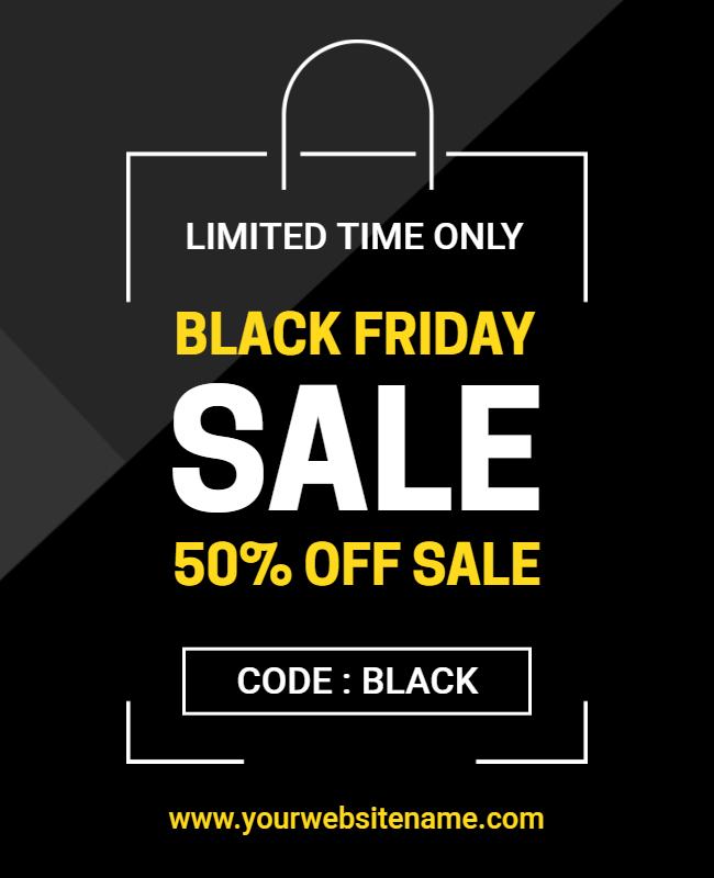 Black Friday Discount Promotion Flyer Template