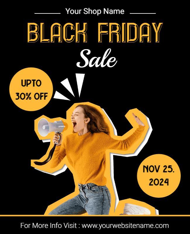 Black Friday Discount Shopping Event Flyer Template