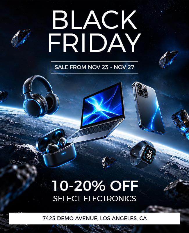 Black Friday Electronics Discount Flyer Template