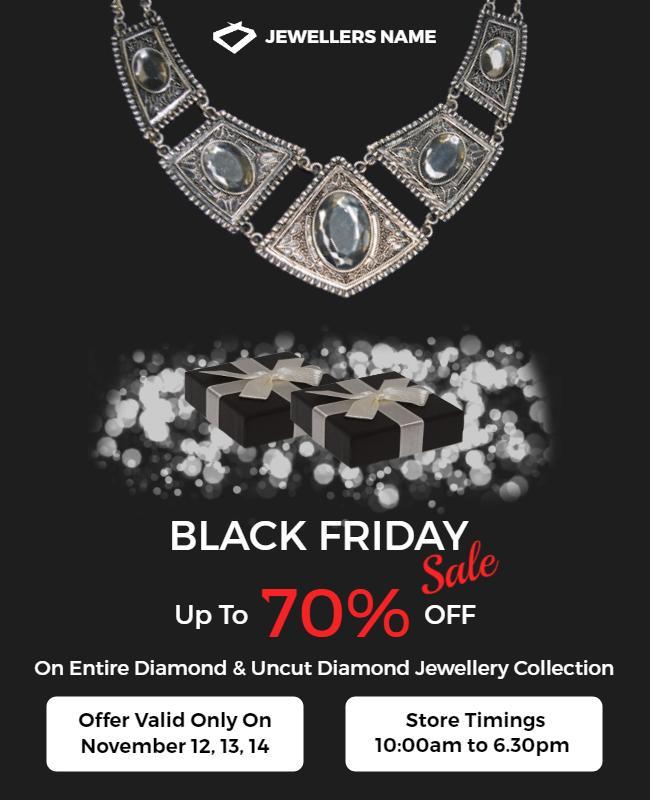 Black Friday Jewellery Sale Flyer Template