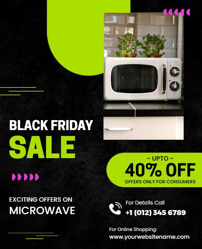 Black Friday Microwave Sale Flyer Template