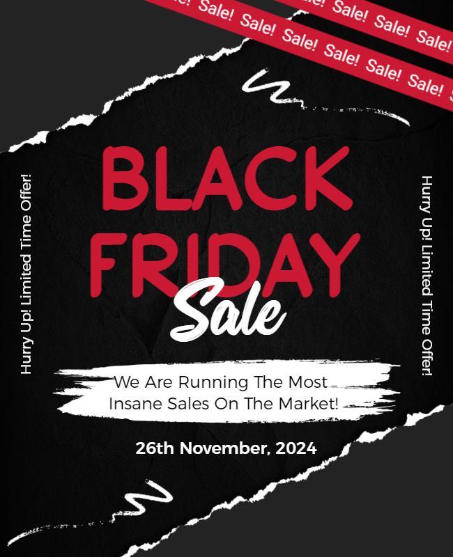 Black Friday Retail Sale Promotion Flyer Template