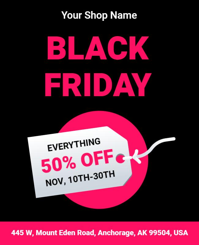 Black Friday Sale Discount Event Flyer Template