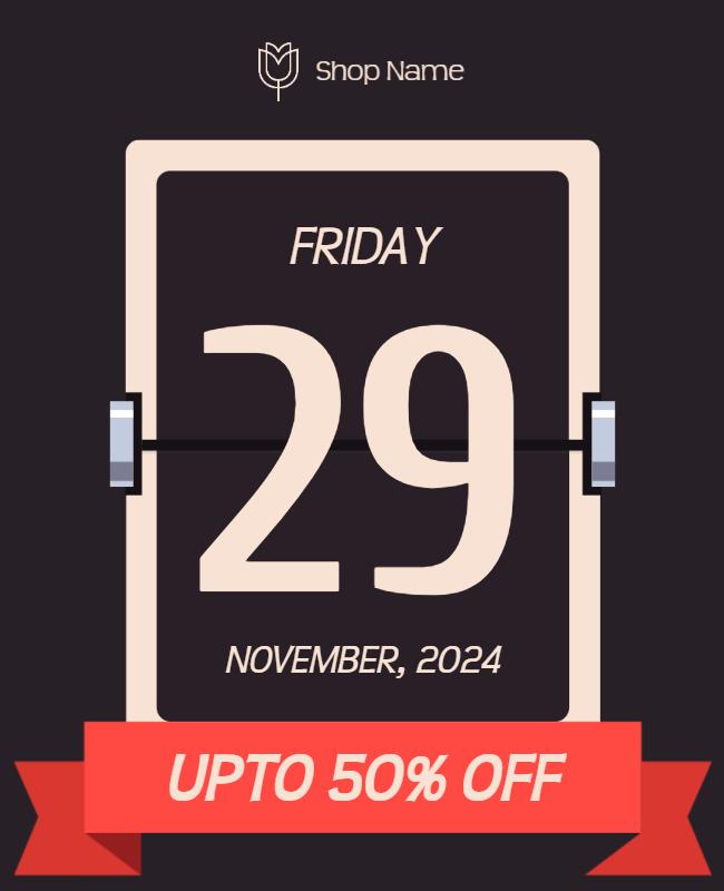 Black Friday Sale Discount Flyer Template