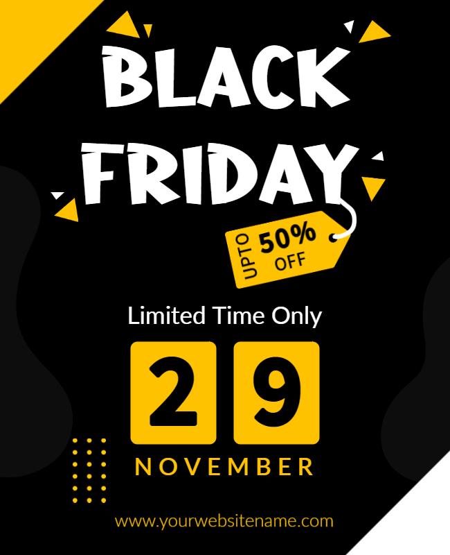 Black Friday Sale Promotional Flyer Template