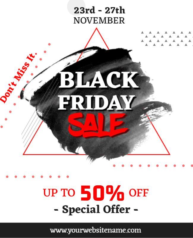 Black Friday Sale Special Offer Flyer Template