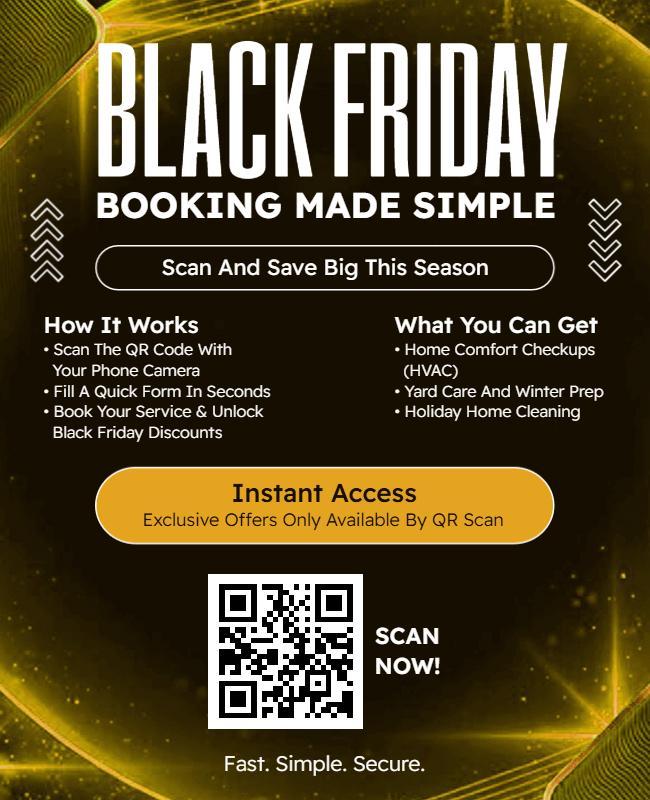 Black Friday Service Discounts Flyer Template