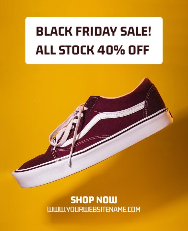 Black Friday Shoe Sale Discount Flyer Template