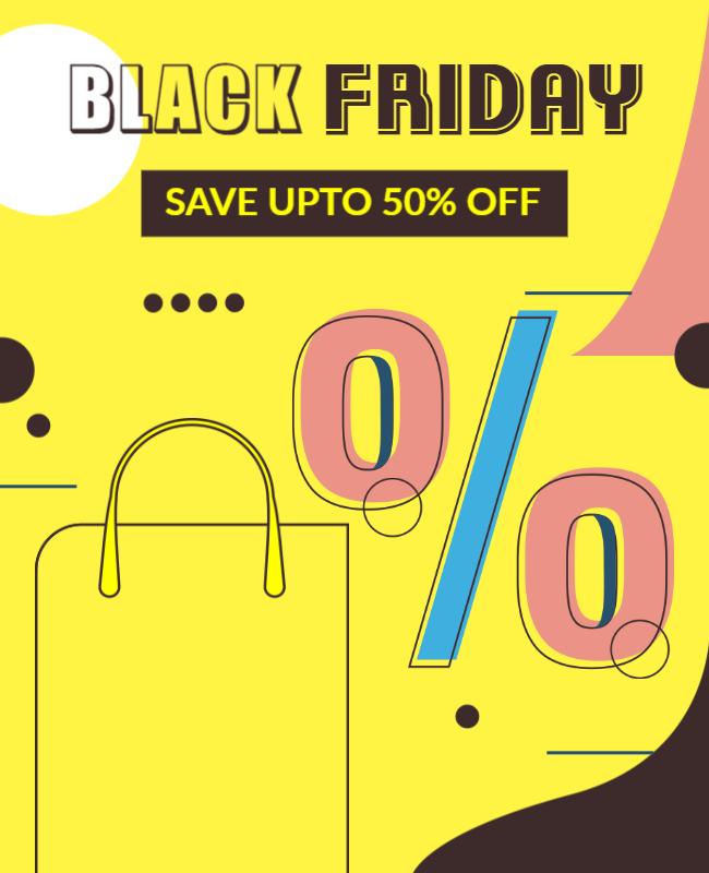 Black Friday Shopping Discount Flyer Template