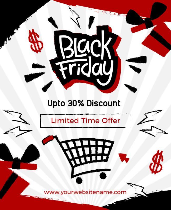 Dynamic Black Friday Sales Promotion Discount Flyer Template