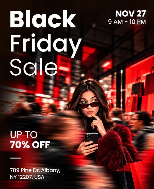 Black Friday Shopping Event Sale Flyer Template