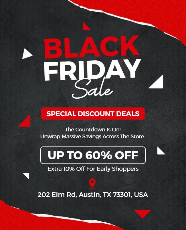 Black Friday Special Discount Deals Flyer Template