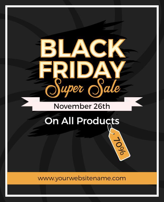 Black Friday Super Sale Shopping Flyer Template