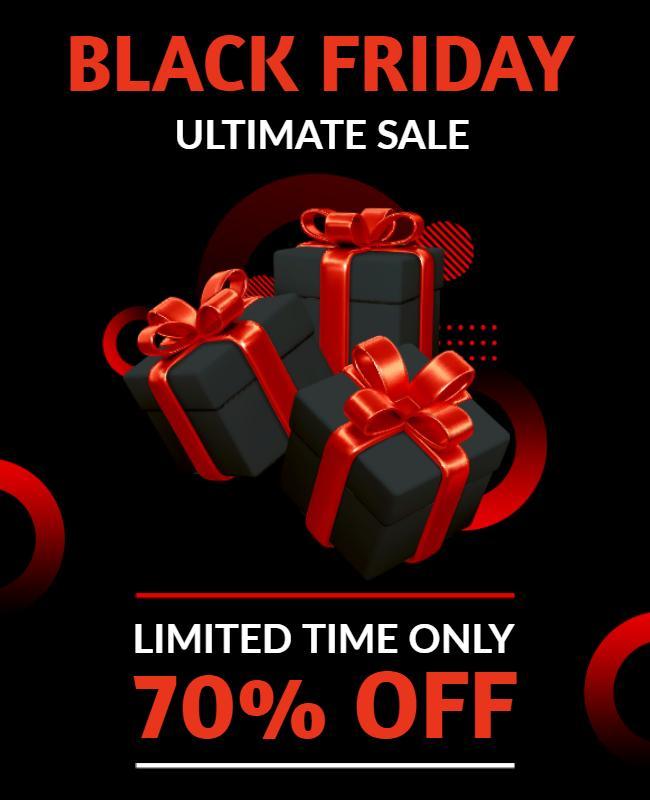 Black Friday Ultimate Sale Promotion Flyer Template