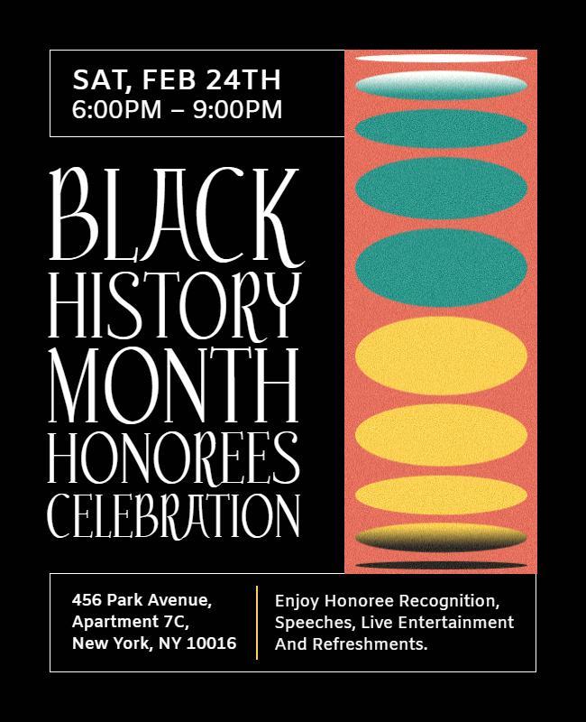 Bold Retro Black History Month Celebration Flyer Template