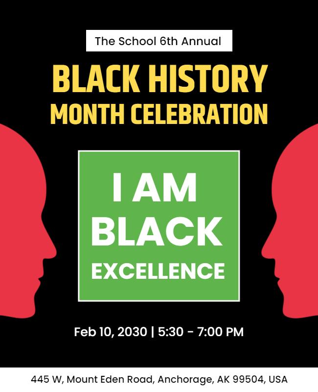 Black History Month Celebration Event Flyer Template