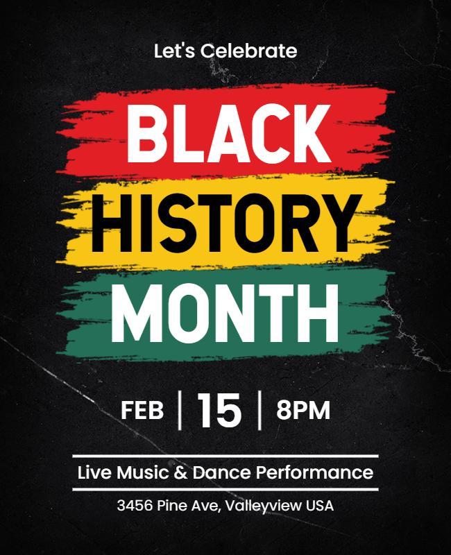 Vibrant Celebration of Black History Month Flyer Template