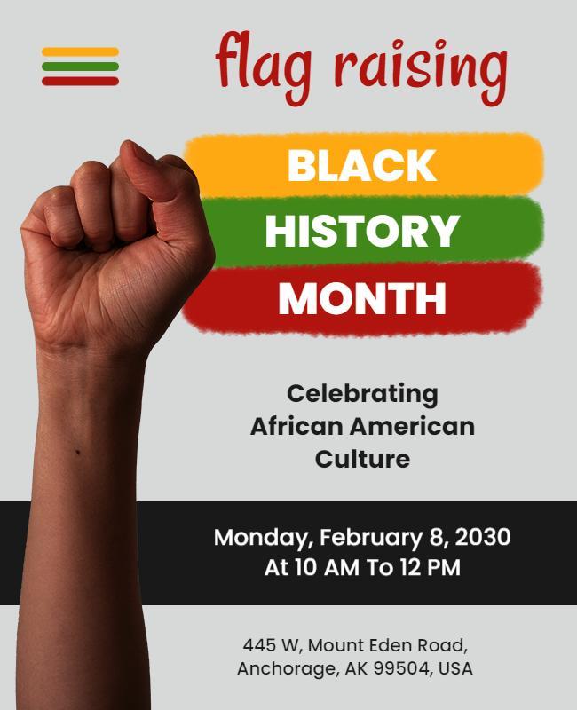 Black History Month Celebration Flyer Template