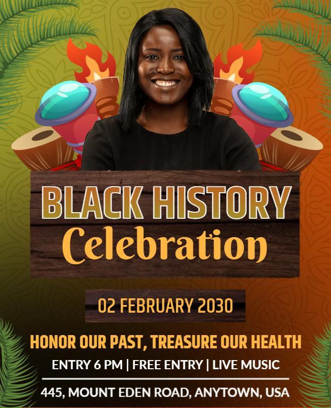 Black History Month Celebration Flyers Template