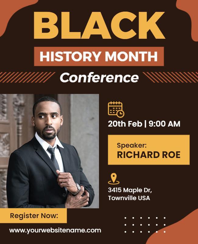 Black History Month Conference Flyer Template