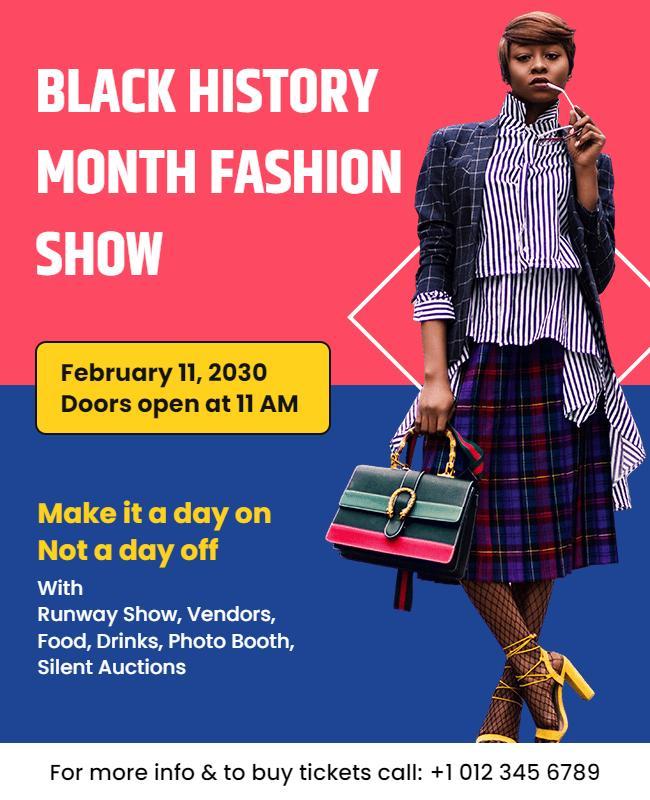 Black History Month Fashion Show Flyer Template