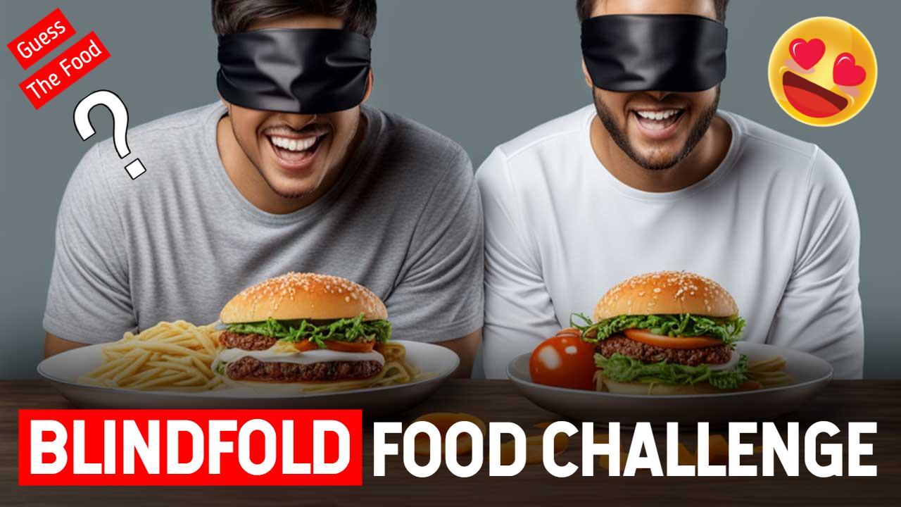 Blindfold Eating Guessing Game Food YouTube Thumbnail Template