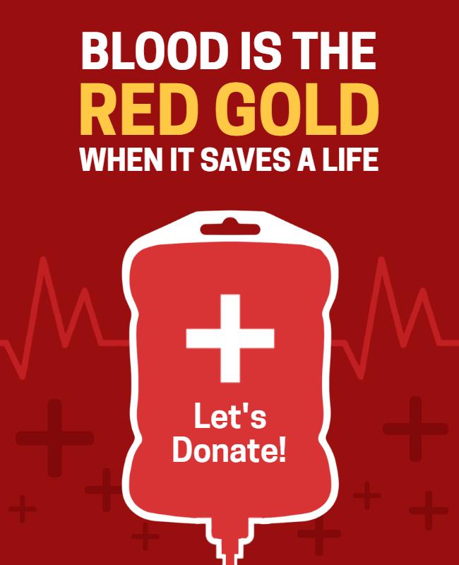 Blood Donation Awareness Campaign Poster Template