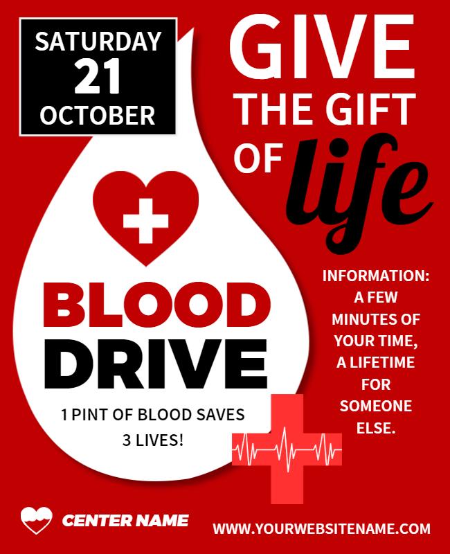 Blood Donation Awareness Event Flyer Template