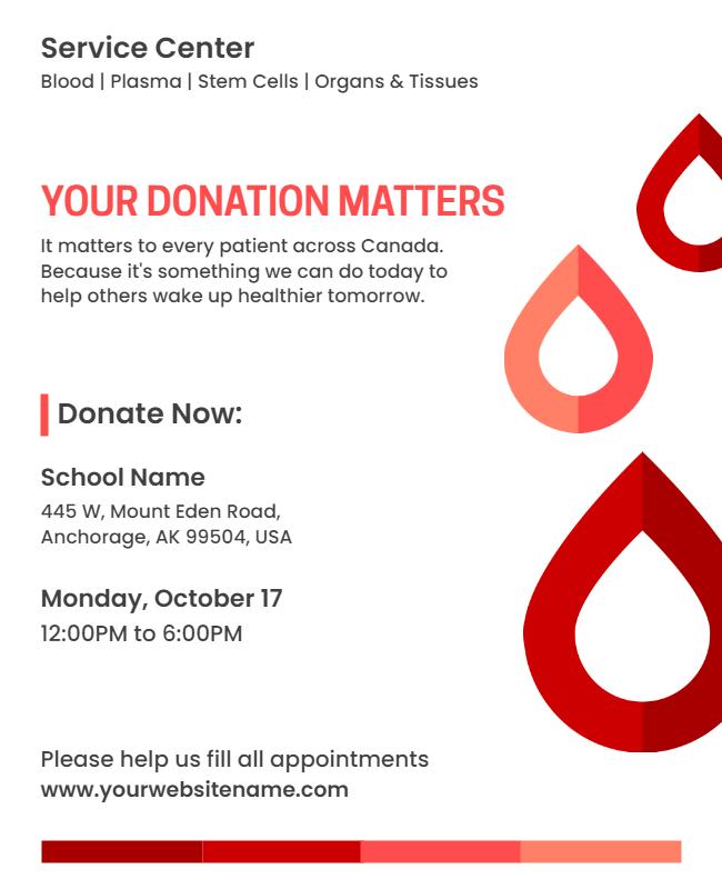 Blood Donation Drive Awareness Flyer Template