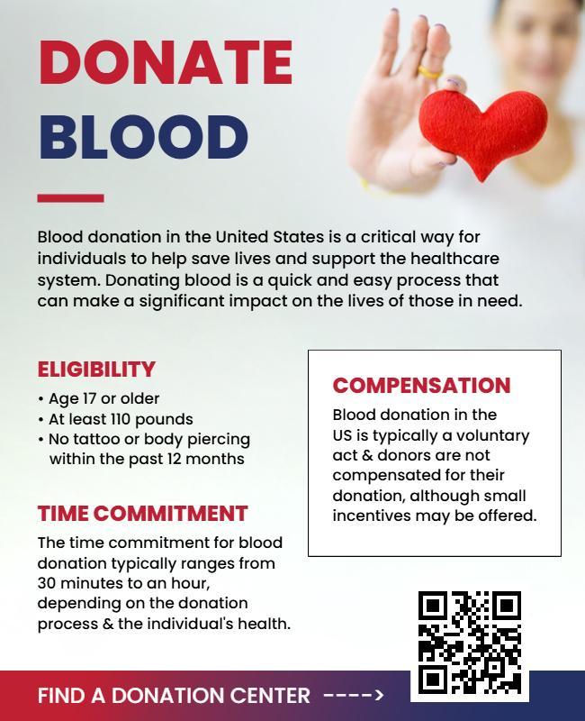 Blood Donation Drive Community Event Flyer Template