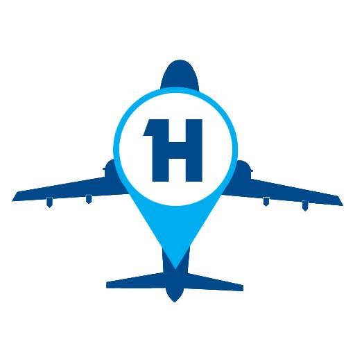 Blue Airplane Design Featuring Informational Alphabet Logo Template