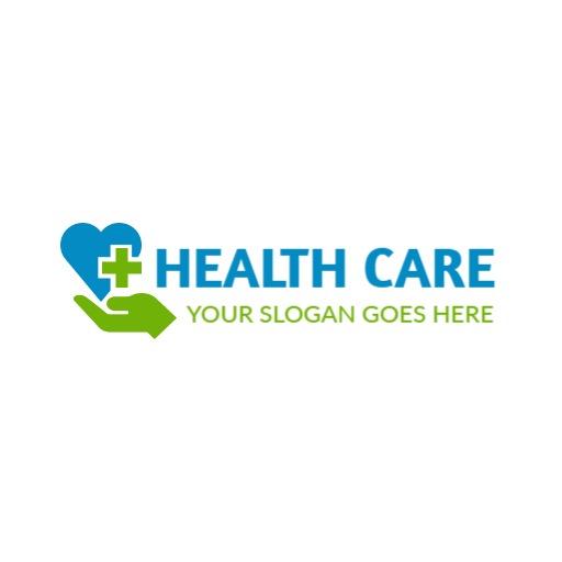 Blue and Green Heart Symbolizing Compassion in Healthcare Logo Template